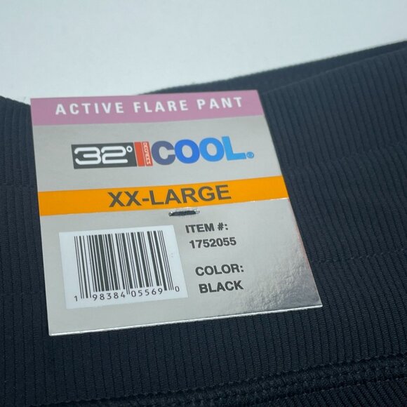 32 Degrees Womens XXL Black Drawstring Lounge Pants Stretch Cooling Fabric d0273 - Picture 9 of 10